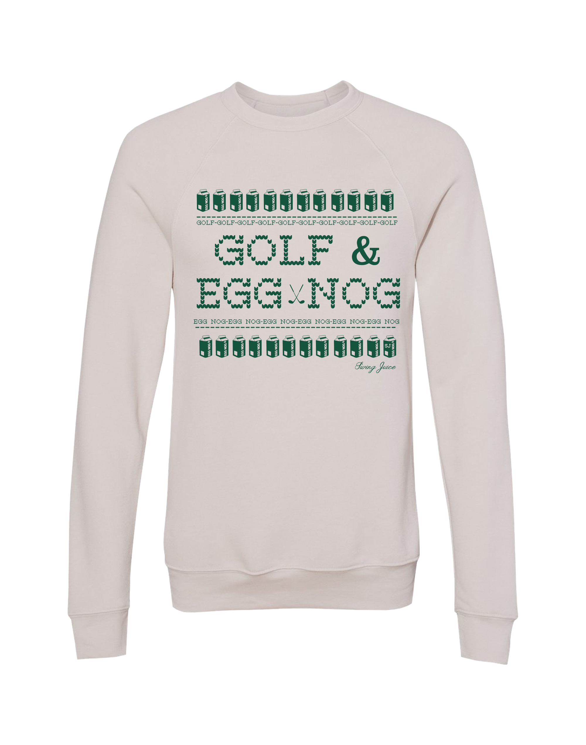 Golf & Egg Nog Unisex Ugly Golf Sweatshirt