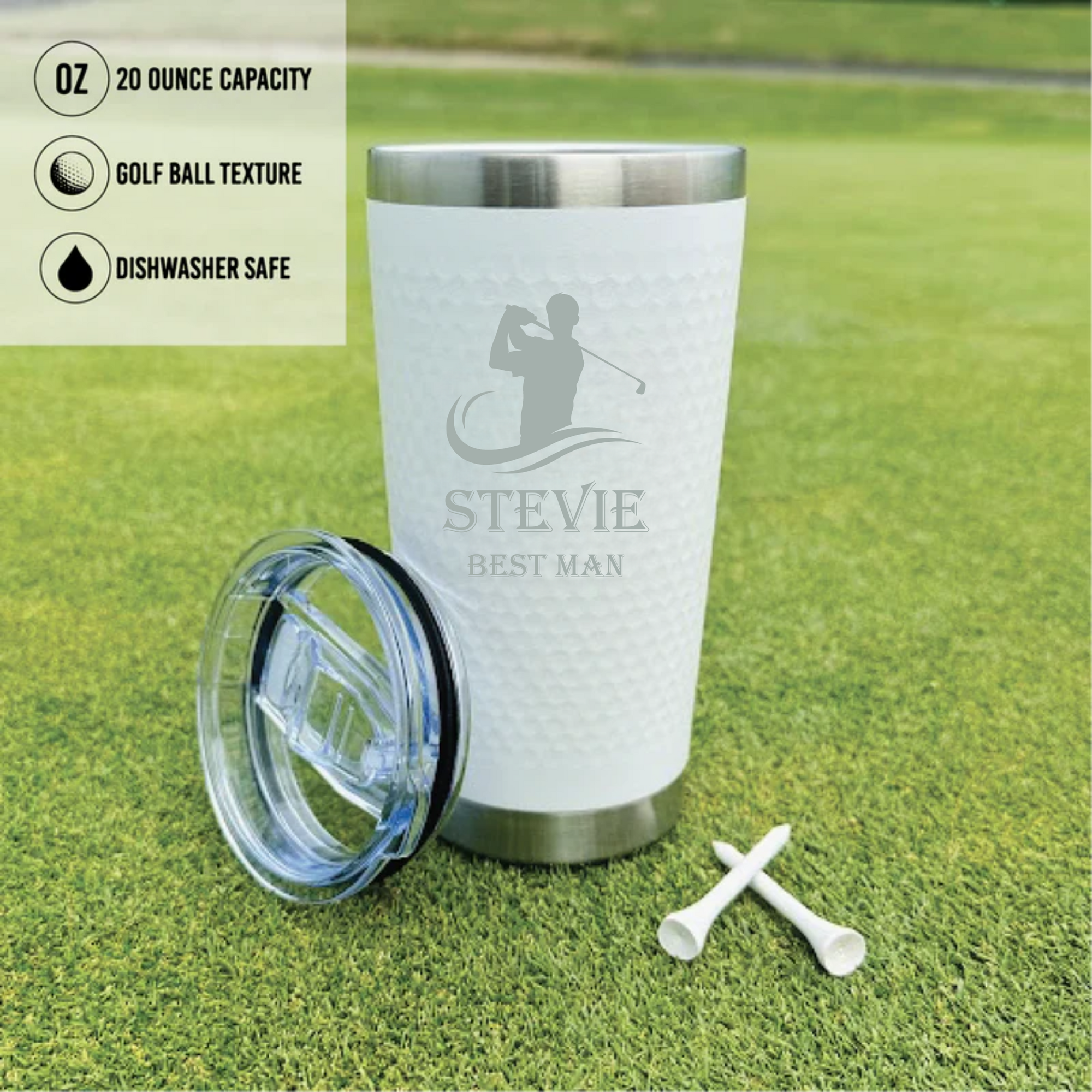 Grooms Crew Golf Ball Tumbler