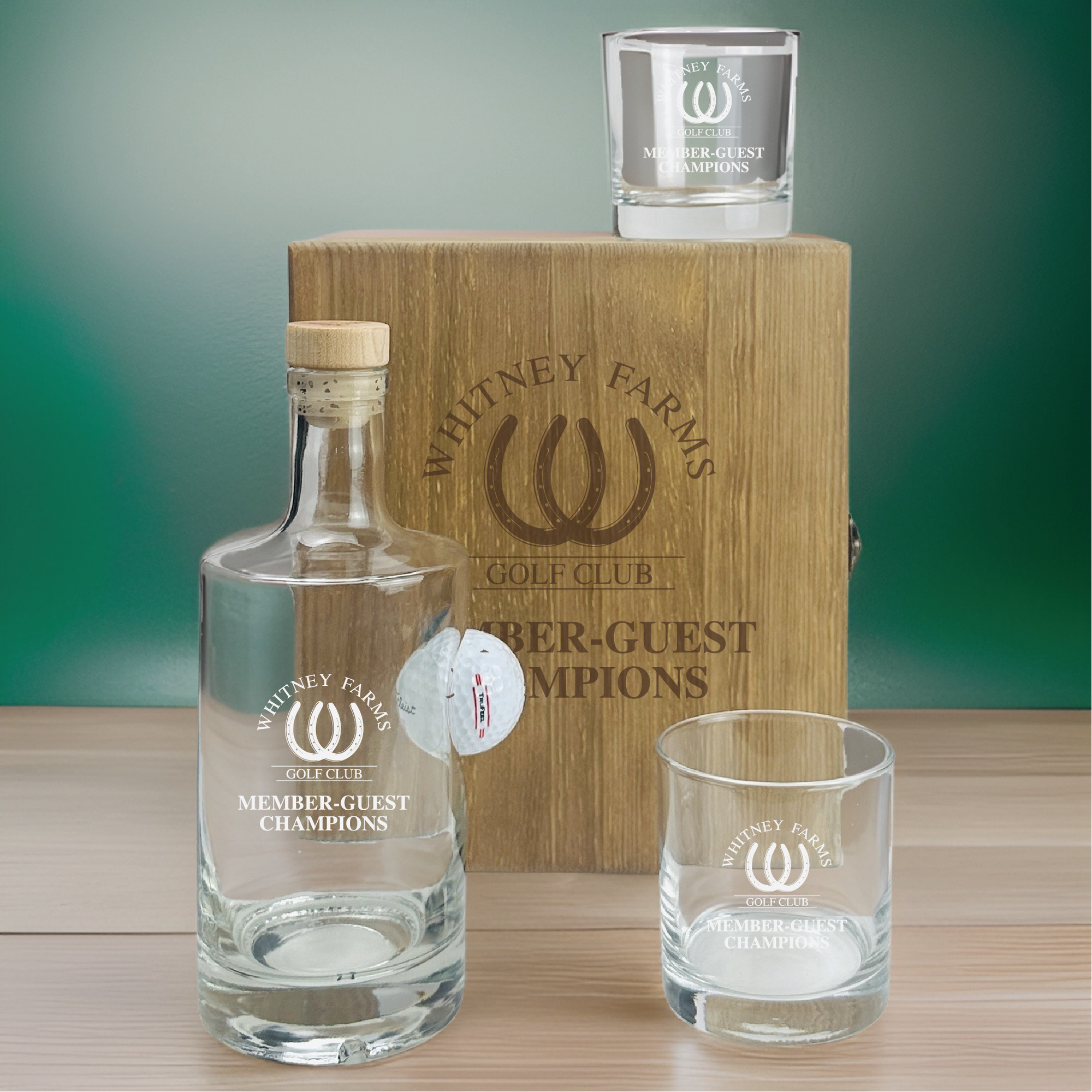 Custom Logo Golf Ball Decanter Set