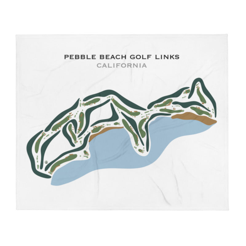 Pebble Beach Golf Links, California - Printed Golf Course