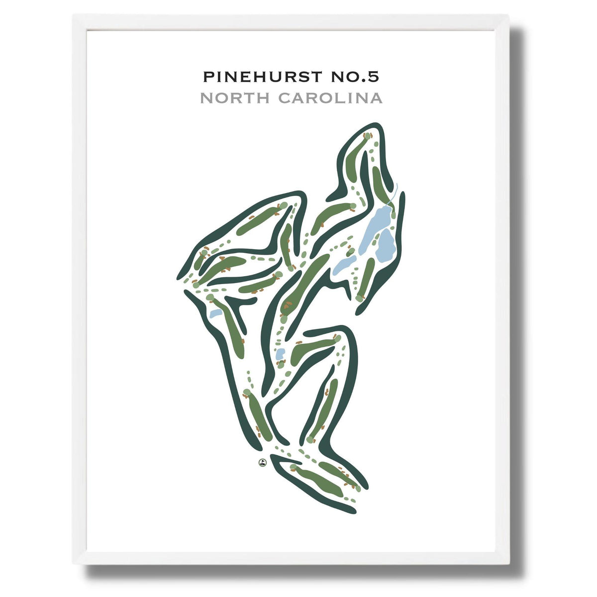 Pinehurst No.5 Golf Course, North Carolina - Printed Golf Course