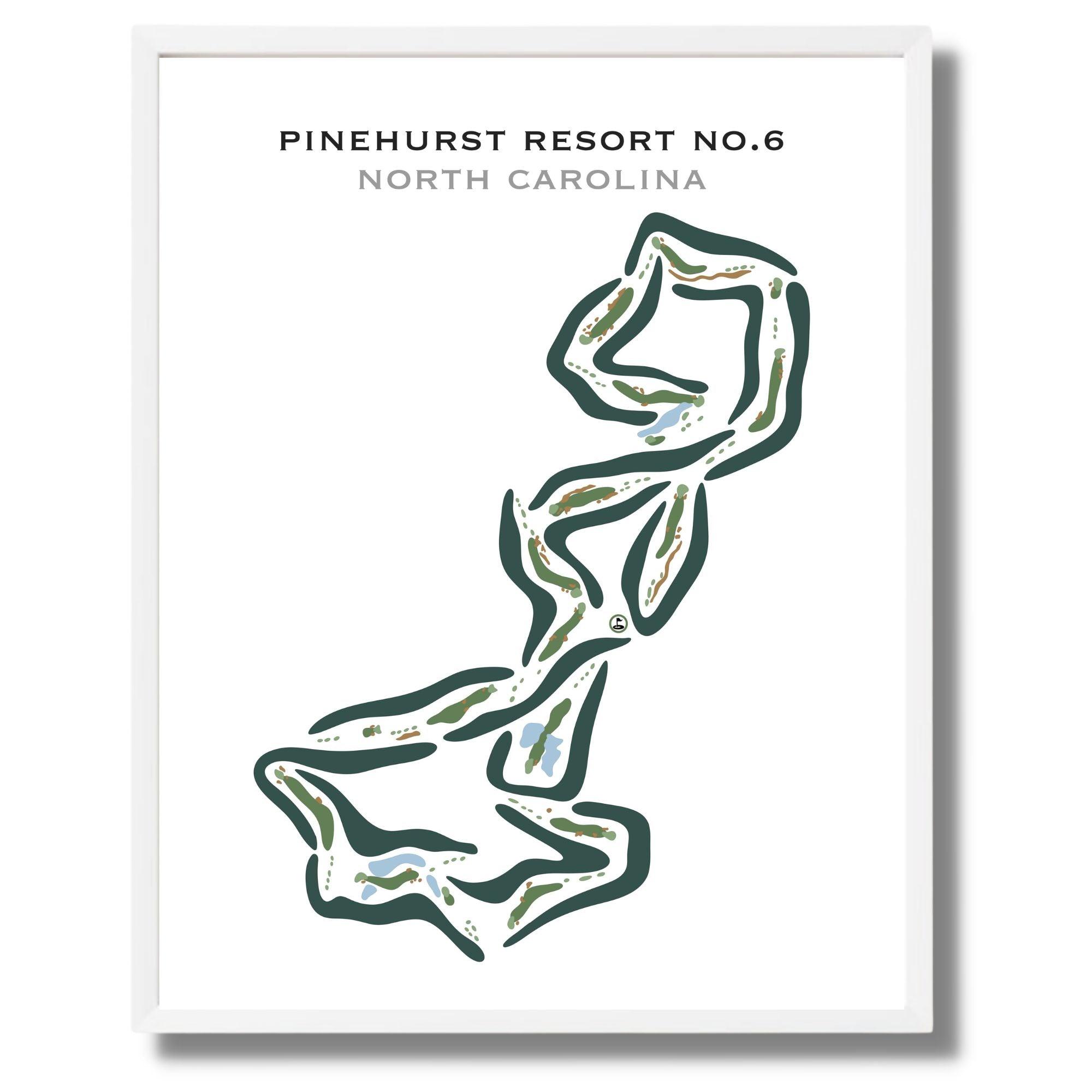 Pinehurst Resort #6, North Carolina - Printed Golf Courses