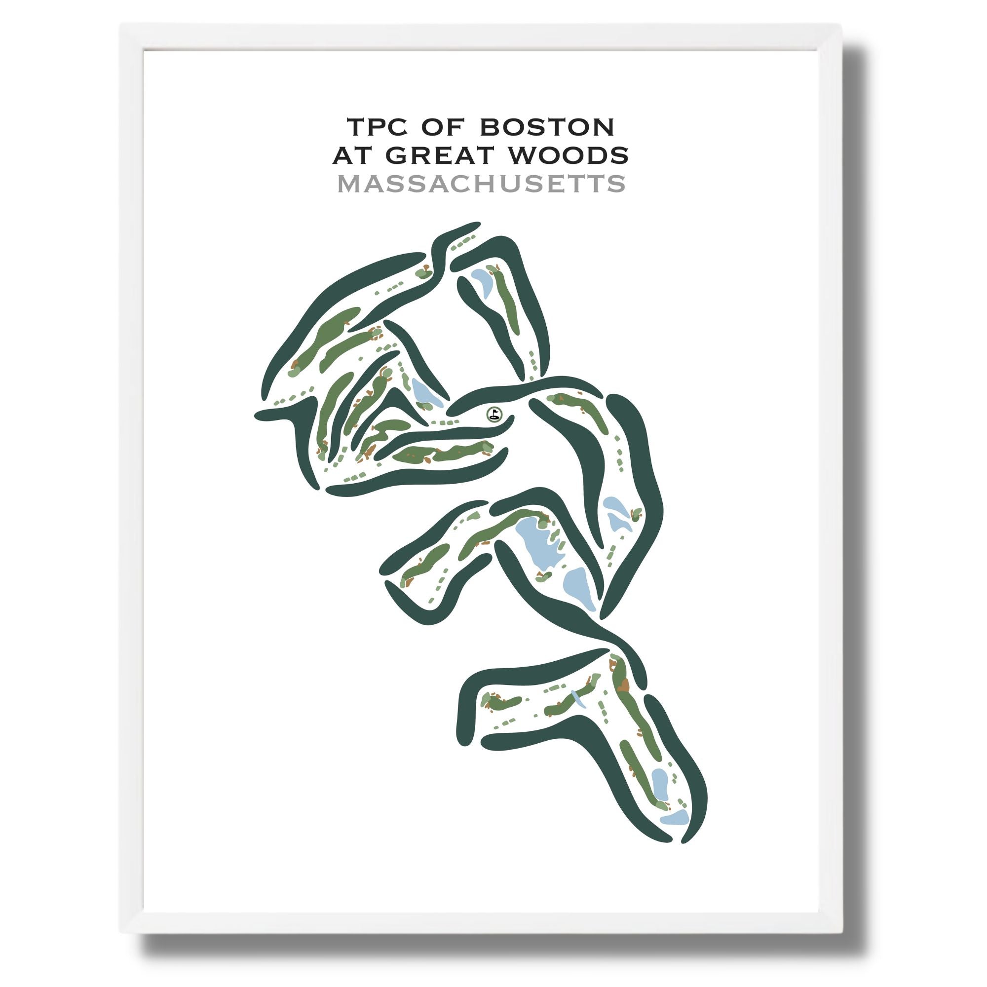 TPC of Boston at Great Woods, Massachusetts - Printed Golf Courses