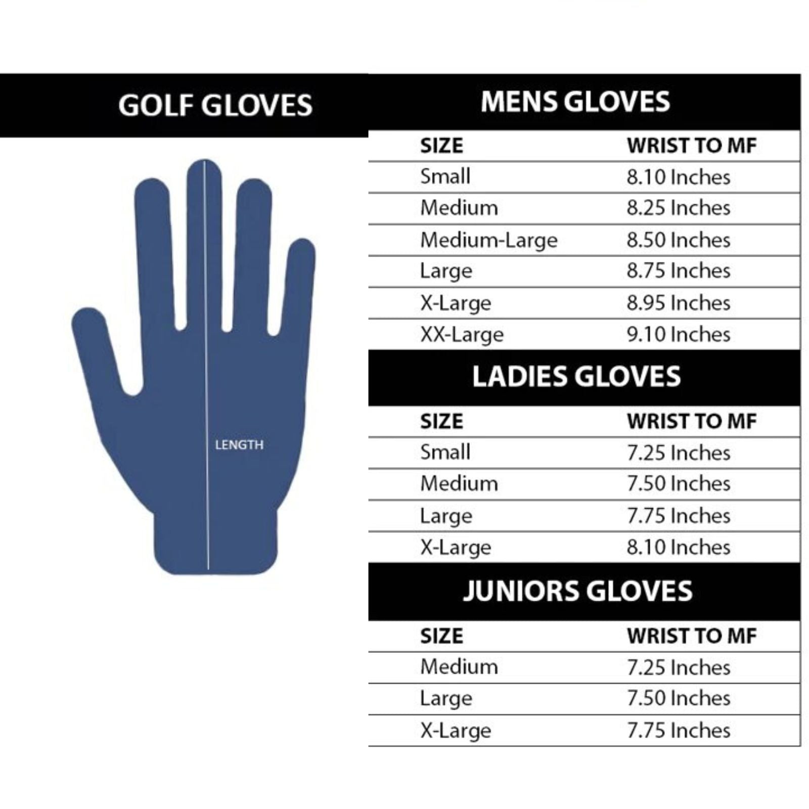 Black Elite Tour Golf Glove