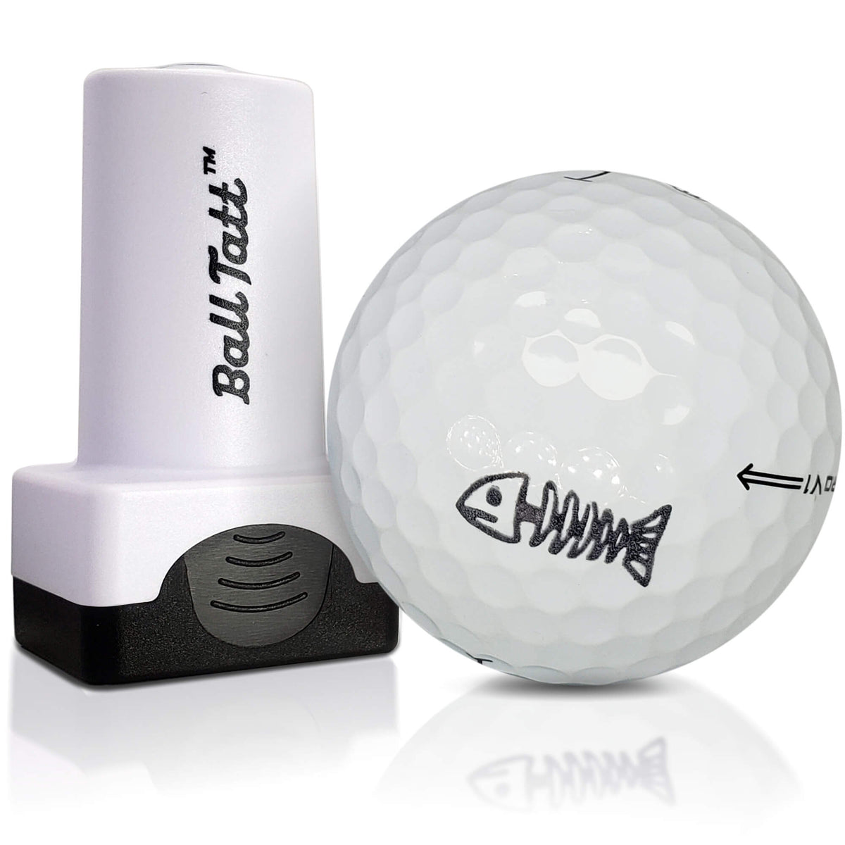 Bonefish golf ball stamp for unique and durable ball marking.