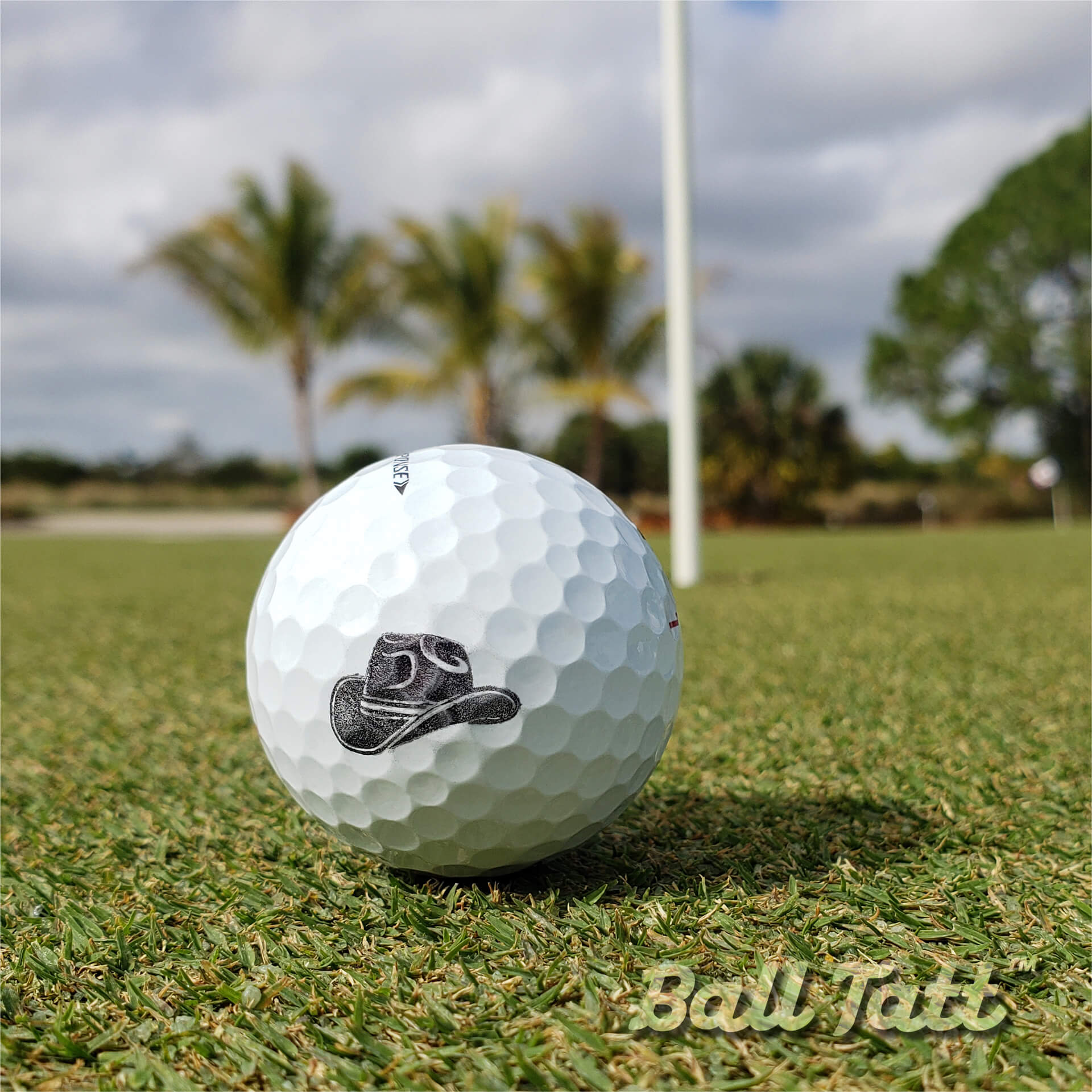 Cowboy Hat Golf Ball Stamp