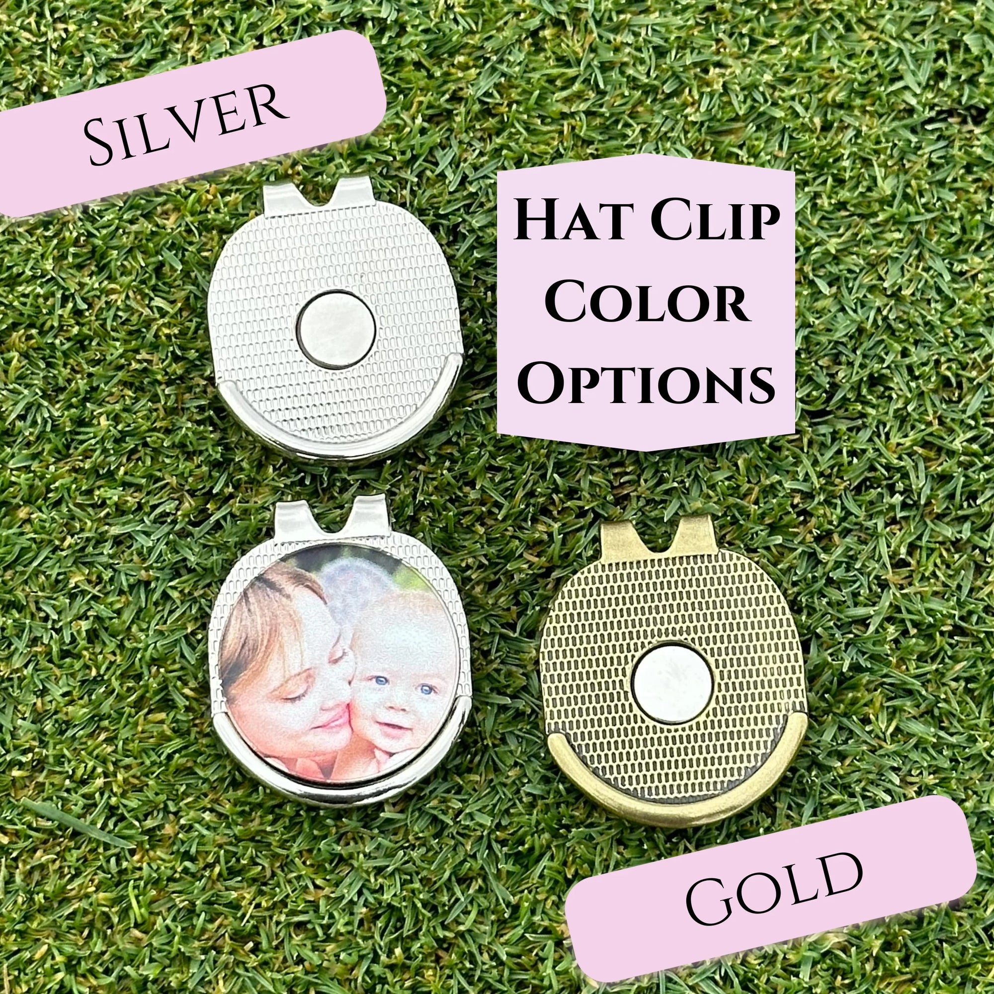 Custom Photo Ball Marker & Golf Hat Clip Set