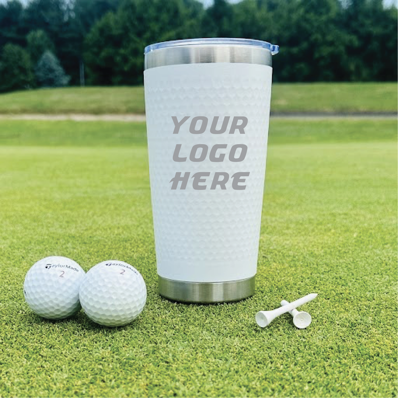 Custom Logo Golf Textured Tumbler