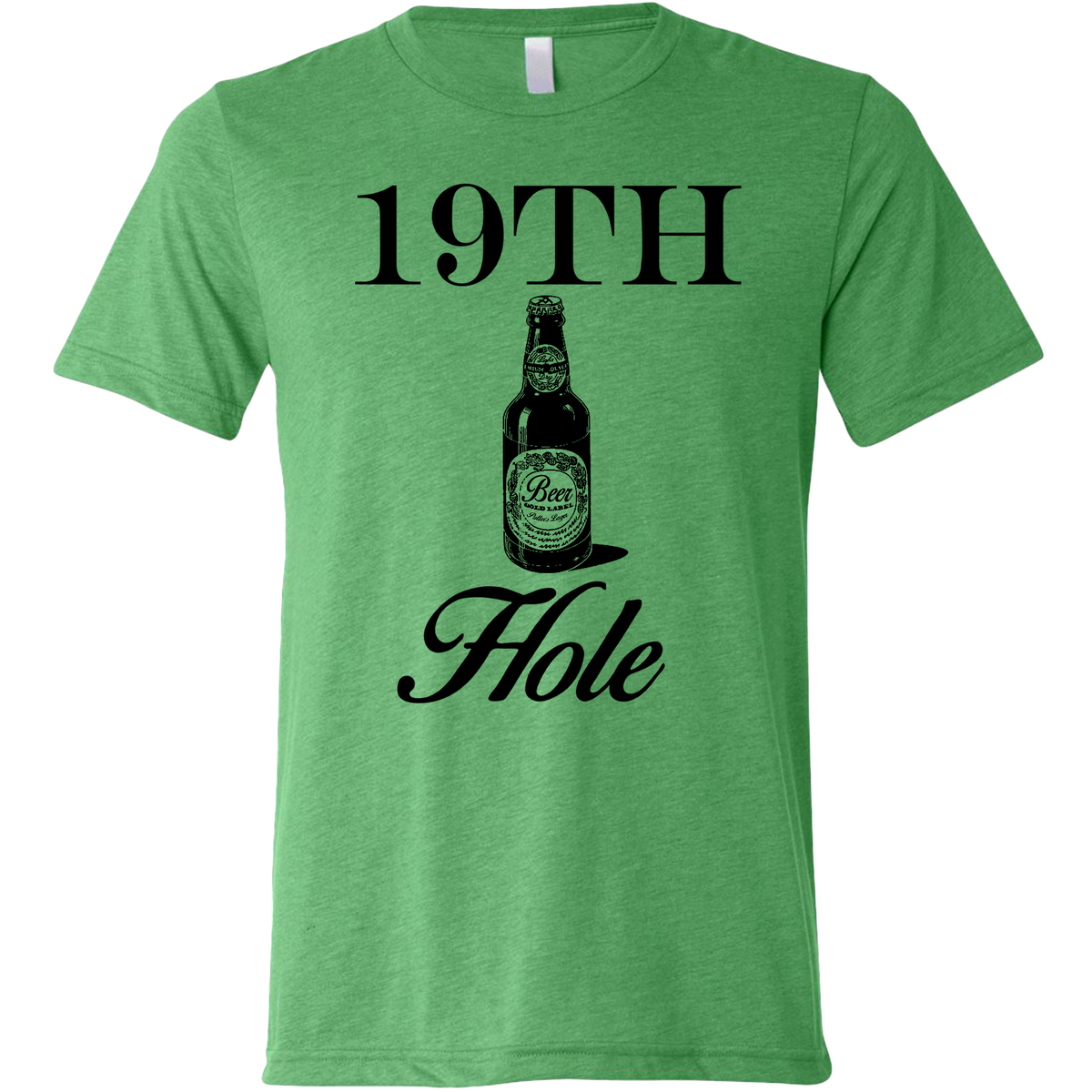 Golf 19th Hole Beer Unisex T-Shirt - Fun golf and beer graphic, soft cotton, unisex fit