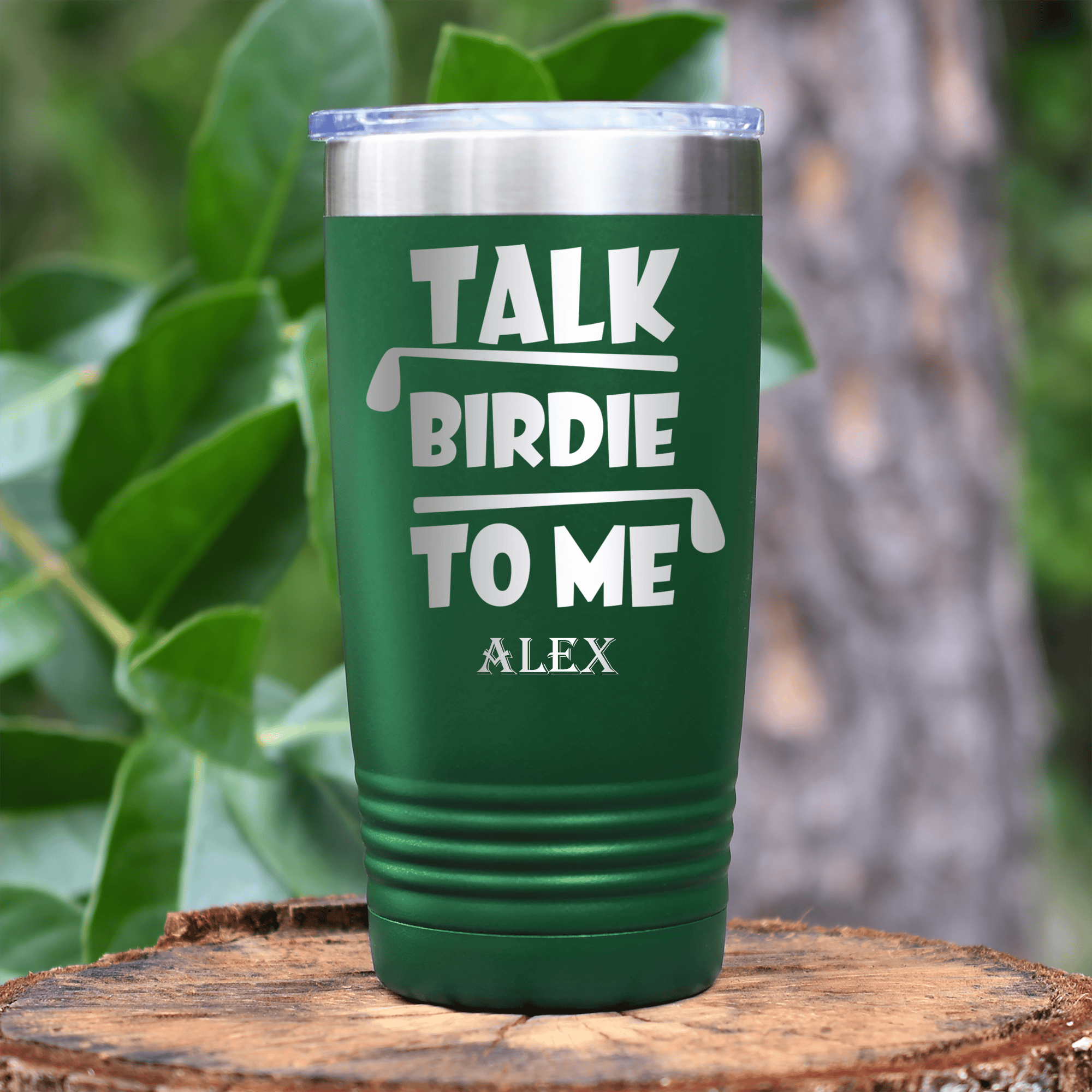 Green Golf Tumbler With Dirty Birdie Design