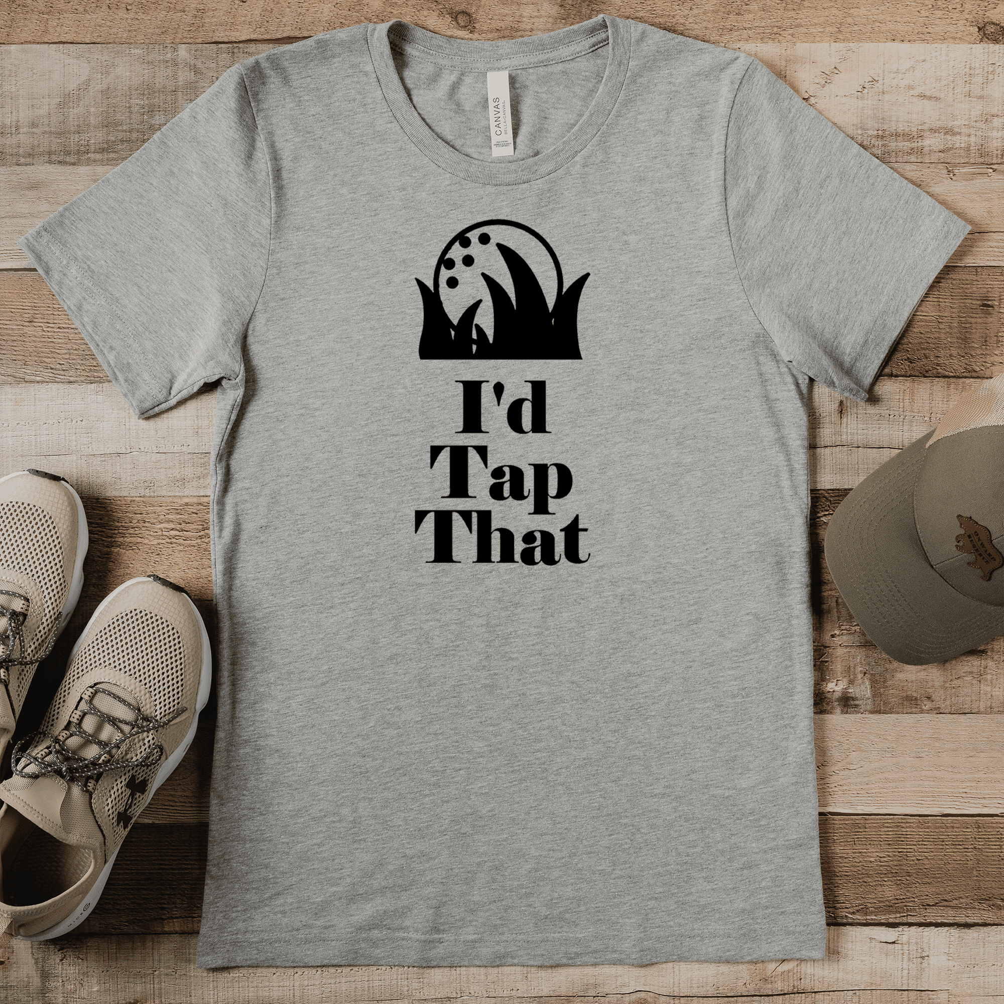 Grey Mens T-Shirt With Id Tap That Design