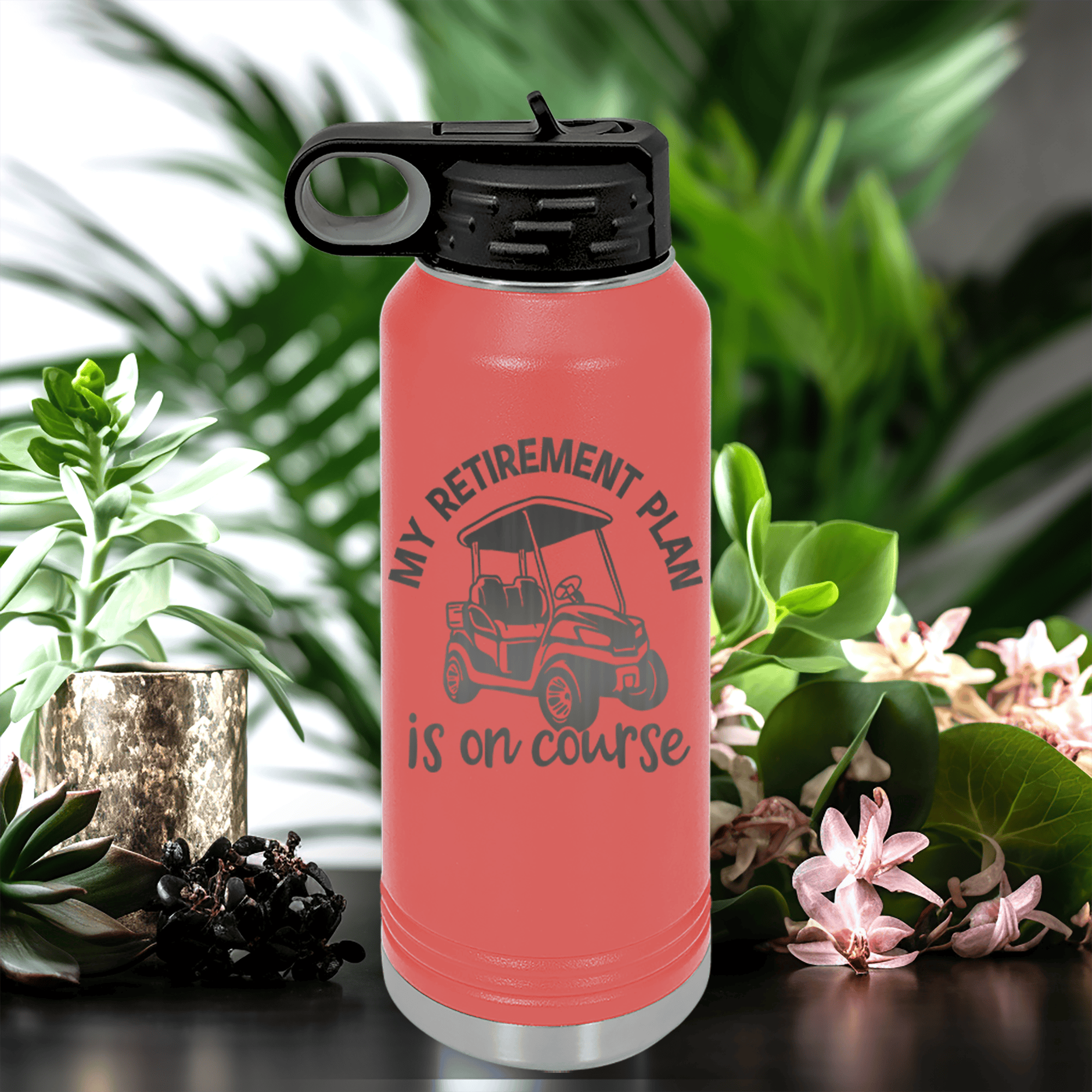 Salmon golf water bottle My Retirement Plan Is On Course