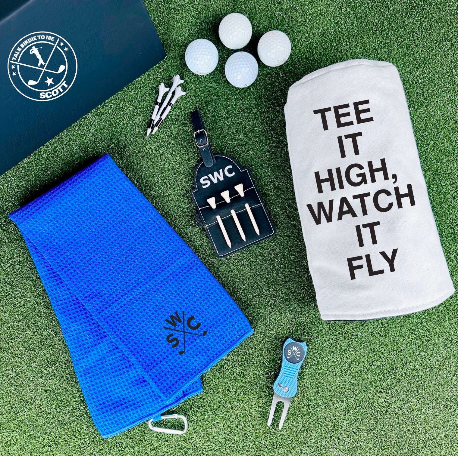 Personalized Golf Gift Box Set with Custom Towel, Divot Tool, Tumbler, and  Engraved Box - Groovy Groomsmen Gifts