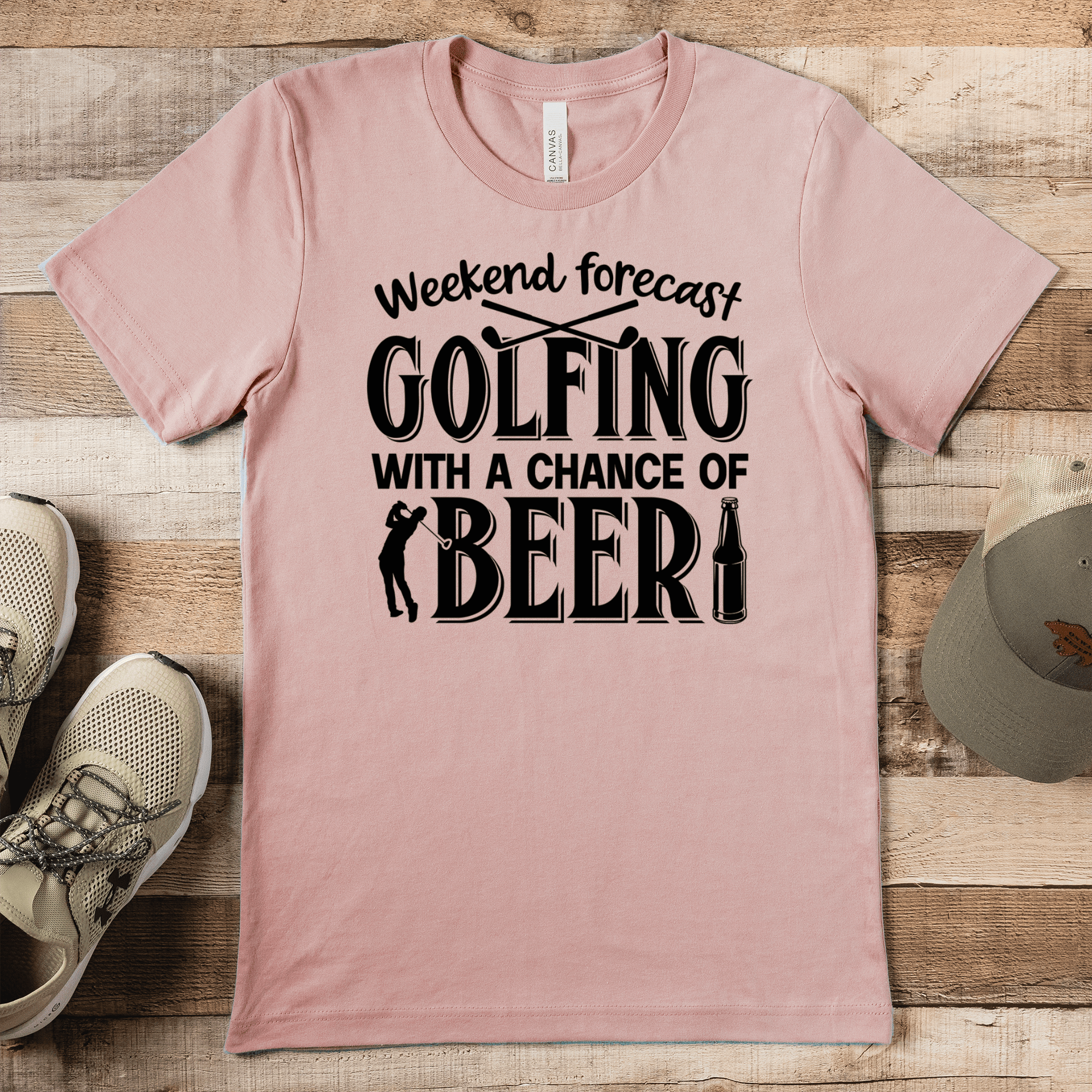 Weekend Forecast Golf Funny Golf Gift Golfer' Unisex Jersey T-Shirt